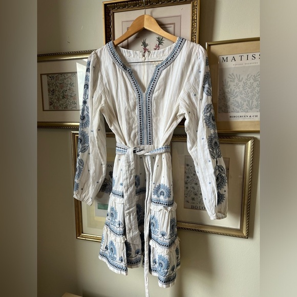 Roller Rabbit Indriya Embroidered Mini Dress Medium - Picture 6 of 11